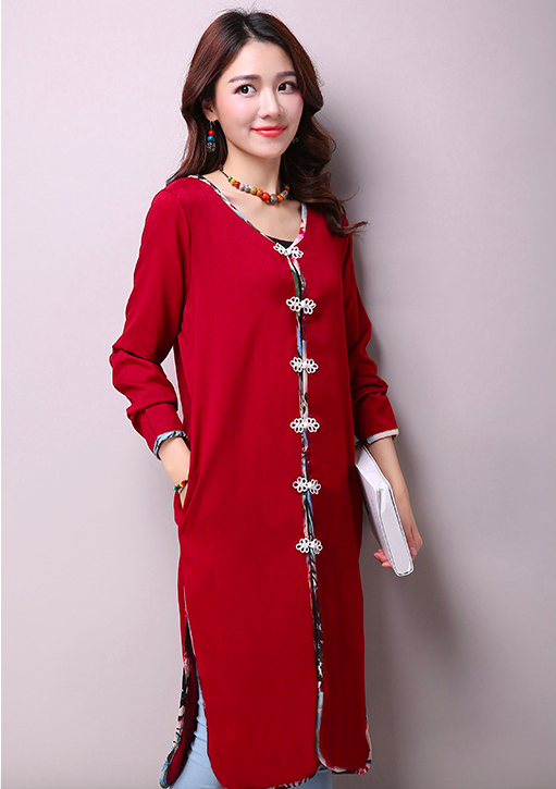 WJ6909 Stylish Cardigan Red