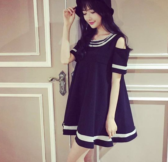 WD6910 Cute Dress Black