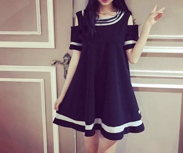 WD6910 Cute Dress Black