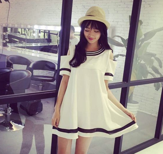 WD6910 Cute Dress White