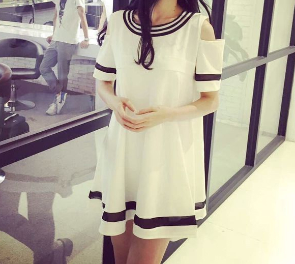 WD6910 Cute Dress White