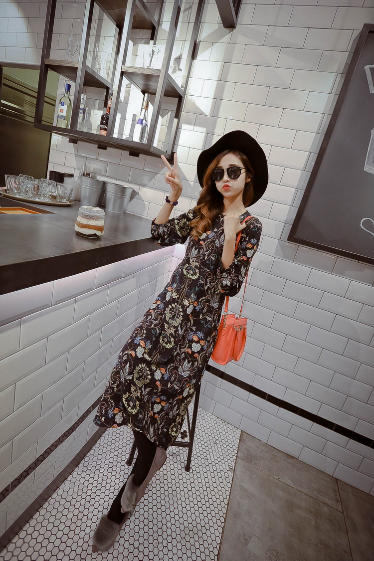 WD6918 Floral Dress As Picture