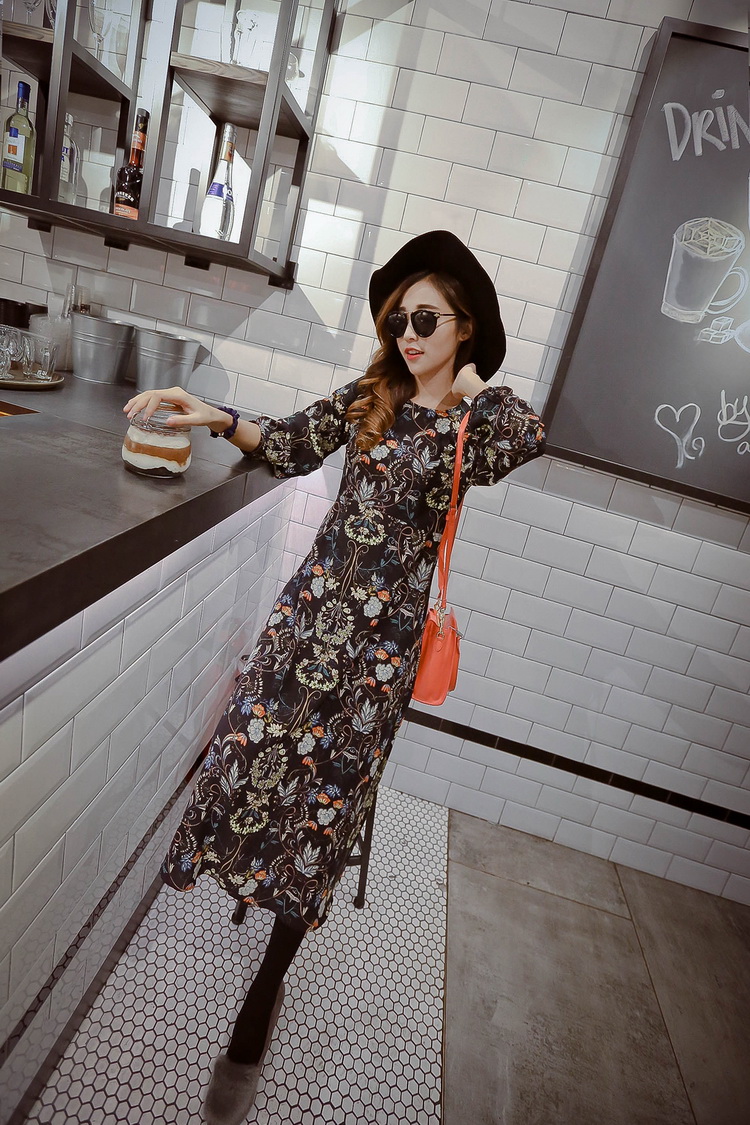 WD6918 Floral Dress As Picture