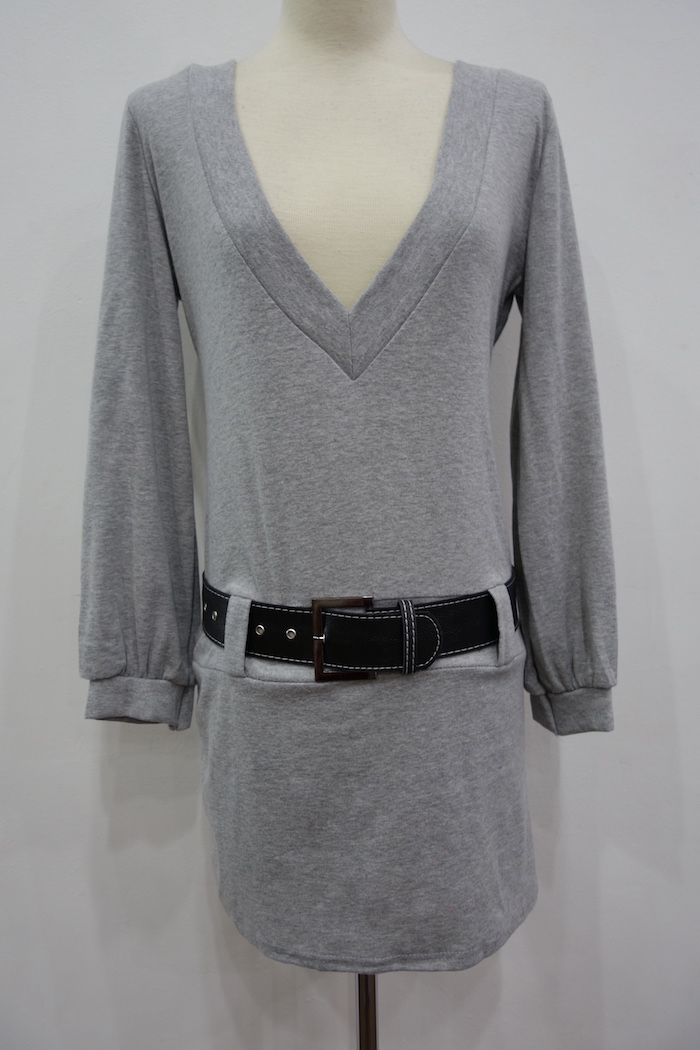 WD6926 Korea Stylish Dress Grey