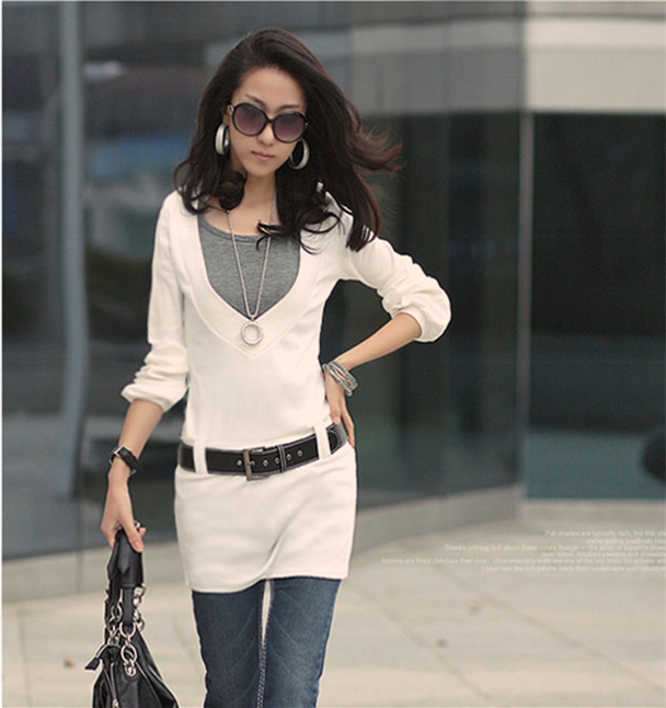 WD6926 Korea Stylish Dress White