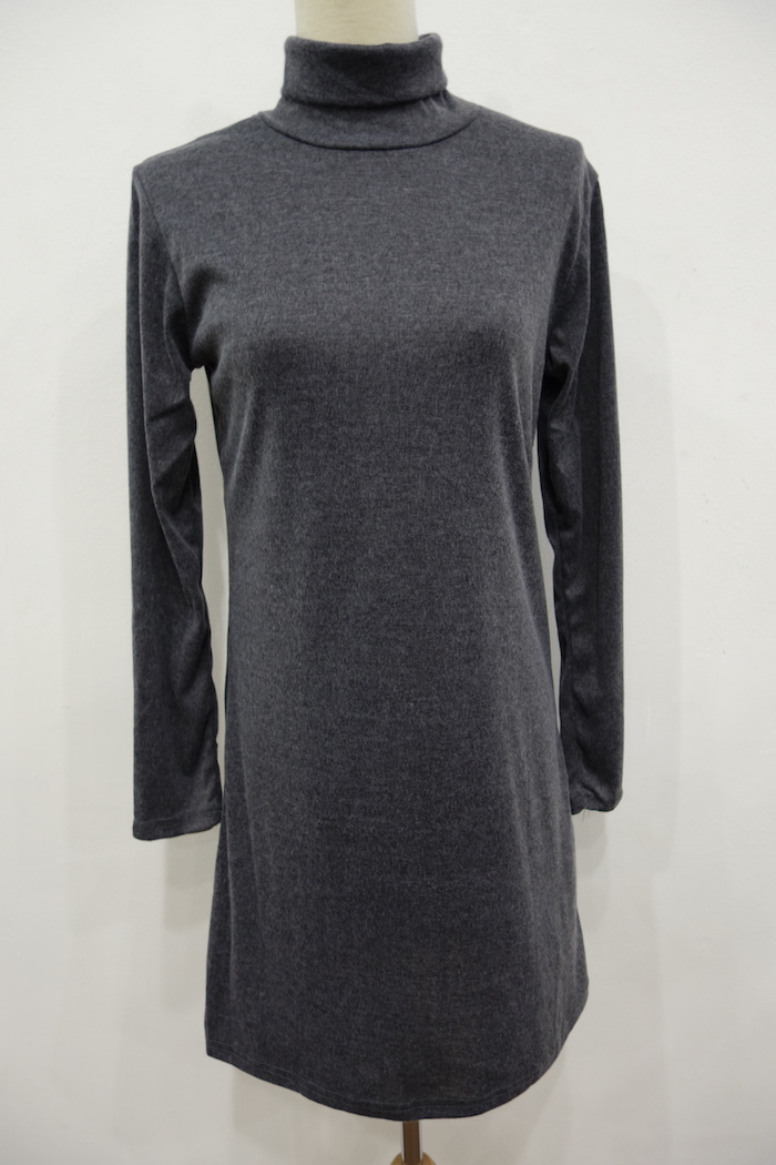 WD6934 Stylish Dress Dark Grey