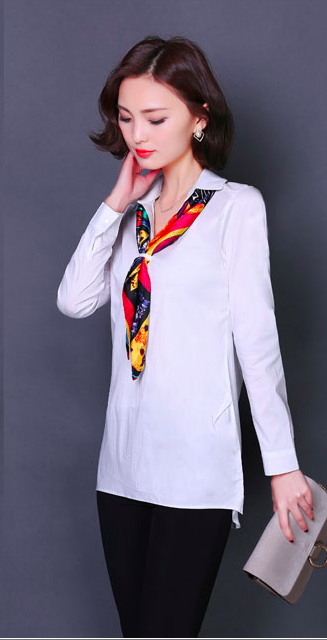 WT6939 Korea Fashion Top White