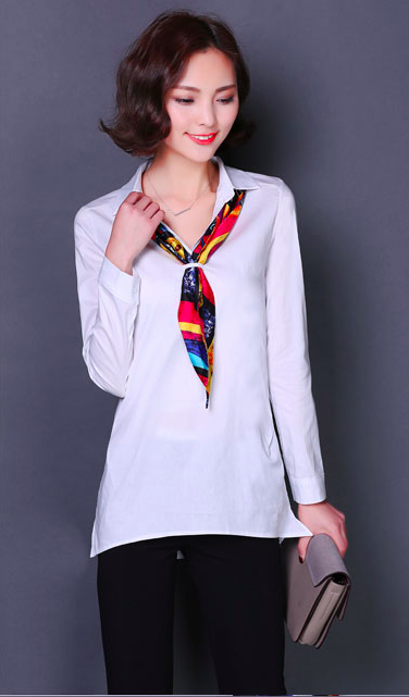 WT6939 Korea Fashion Top White