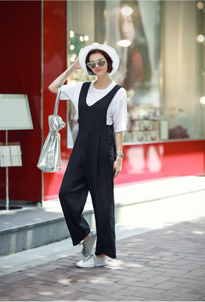 WP6942 Korea Stylish Jumpsuit Black