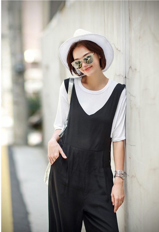 WP6942 Korea Stylish Jumpsuit Black