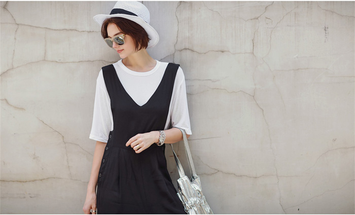 WP6942 Korea Stylish Jumpsuit Black