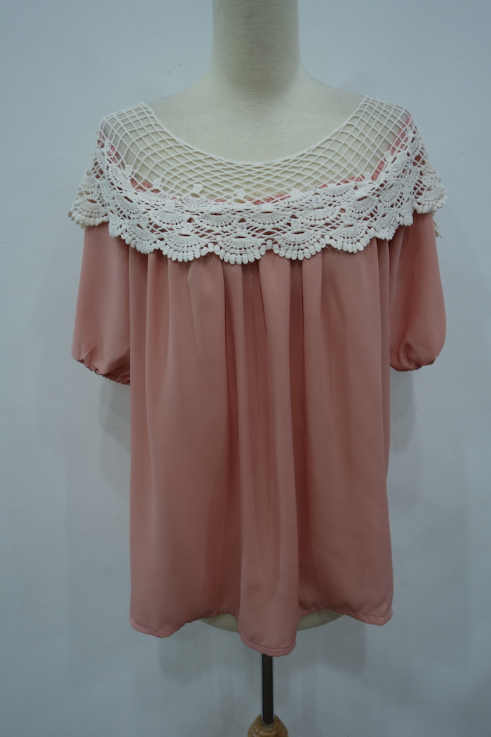 WT6948 Pretty Loose Top Pink