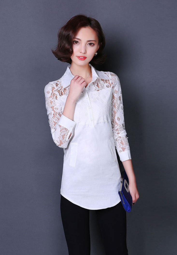 WT6949 Korea Stylish Top White