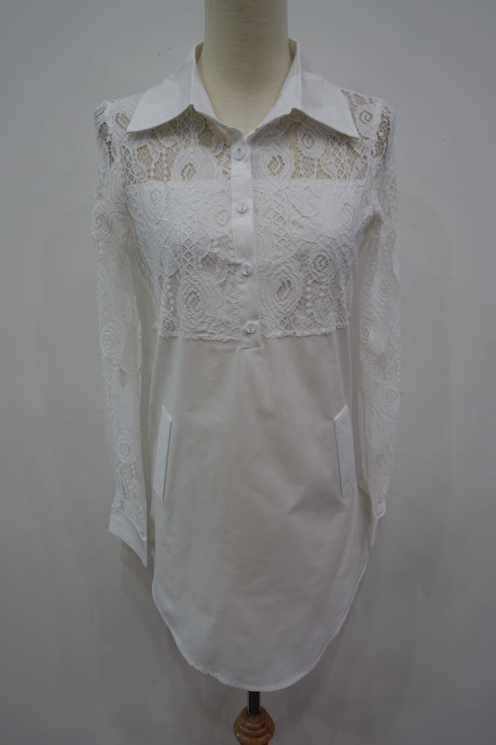 WT6949 Korea Stylish Top White