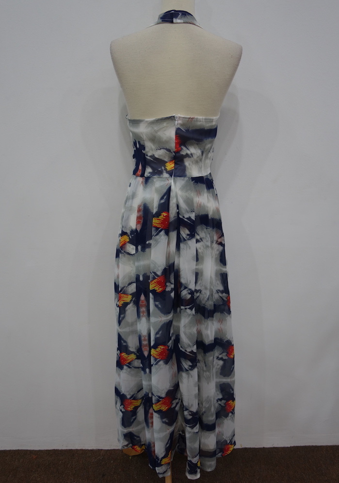 WD6953 Fashion Maxi Dress Blue