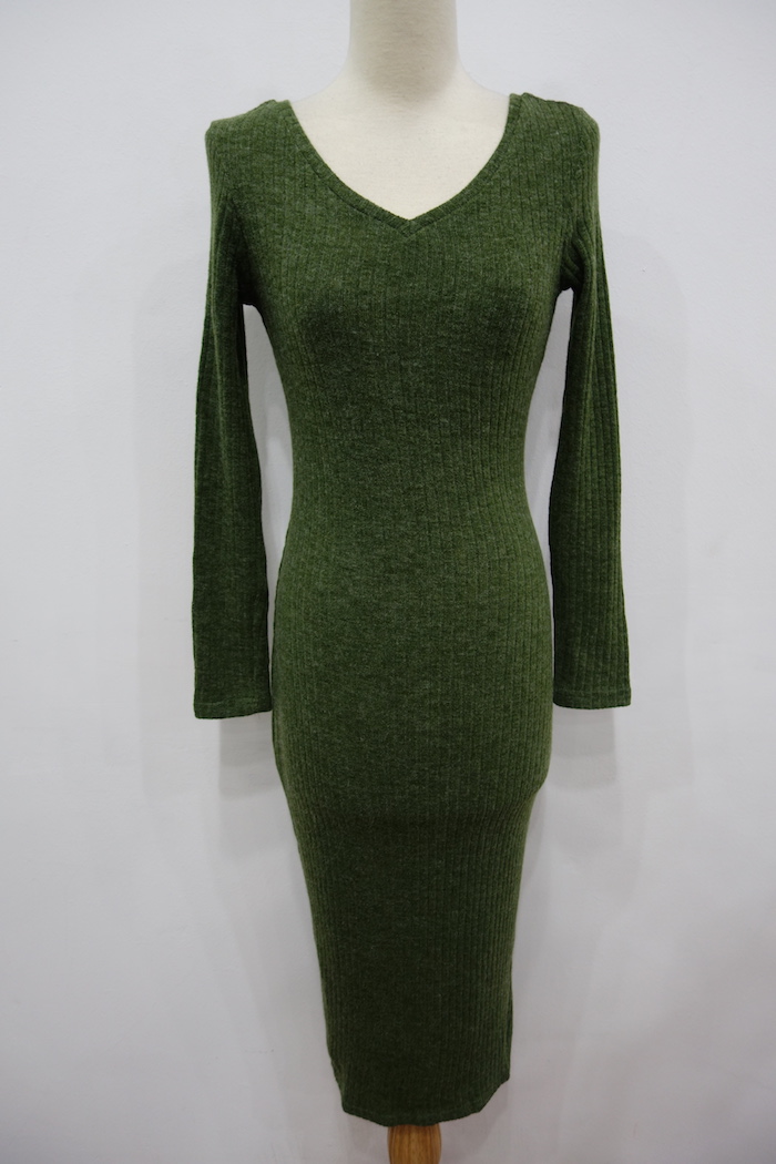 WD6959 Fashion Dress Army Green