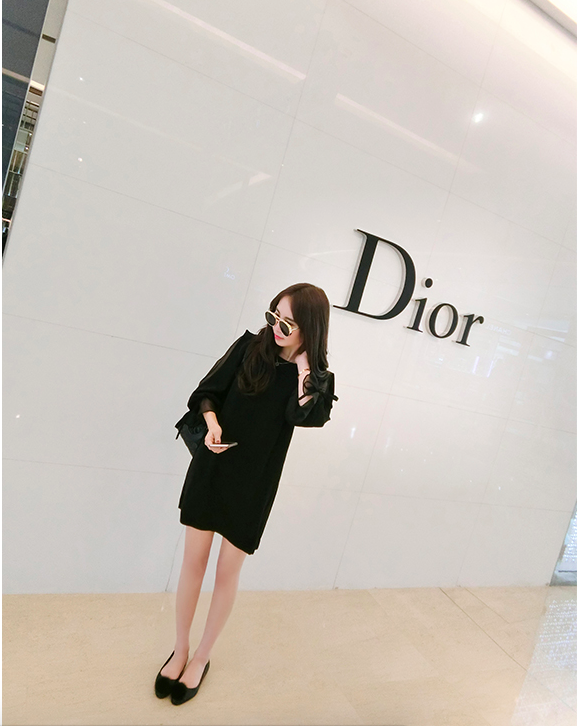 WD6962 Korea Fashion Dress Black