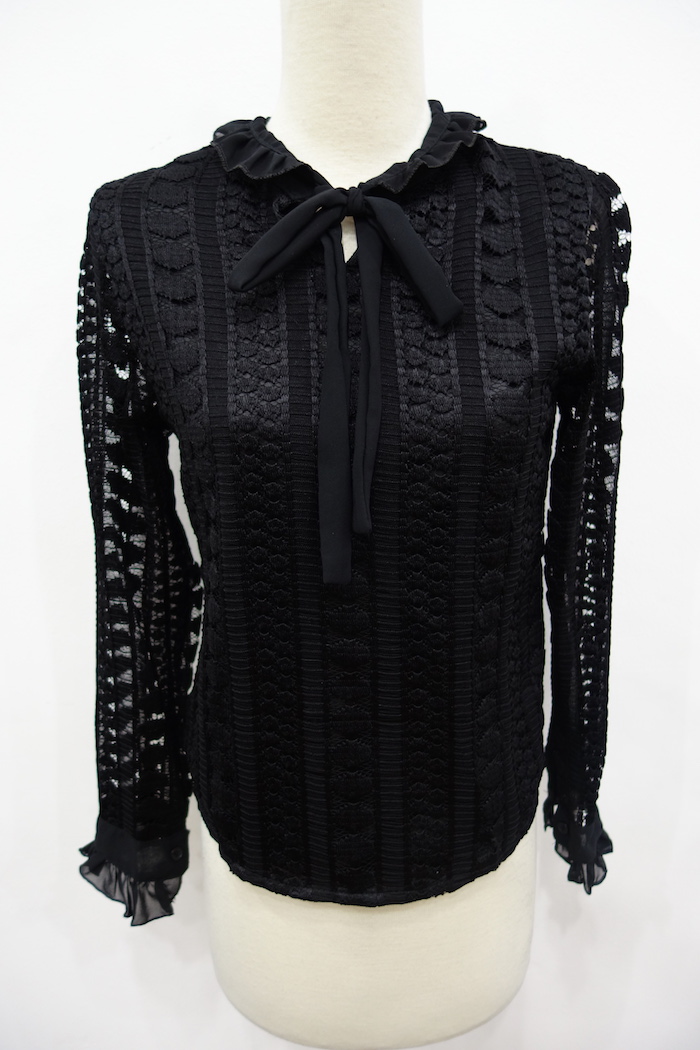 WT6963 Fashion Lace Top Black