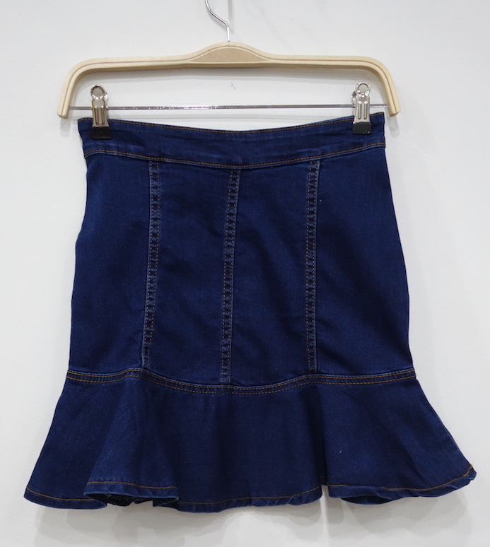 WK6987 Pretty Denim Skirt Blue