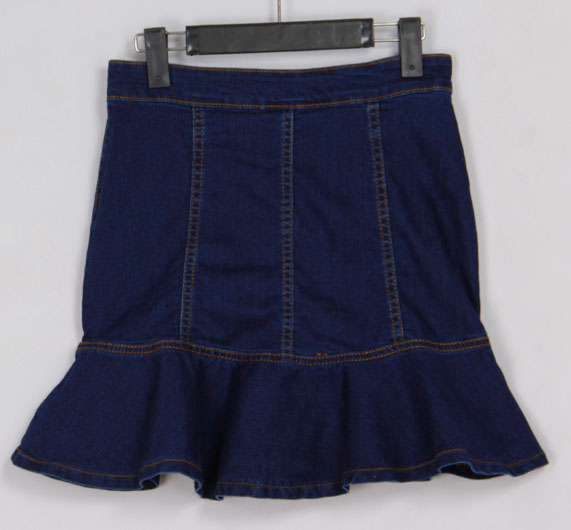 WK6987 Pretty Denim Skirt Blue