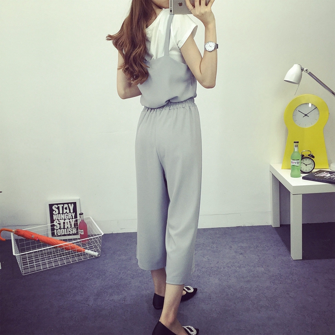 WT3682 Casual Top and Pant Grey (1 Set)