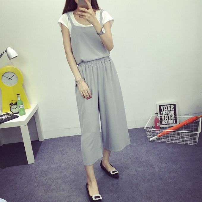 WT3682 Casual Top and Pant Grey (1 Set)