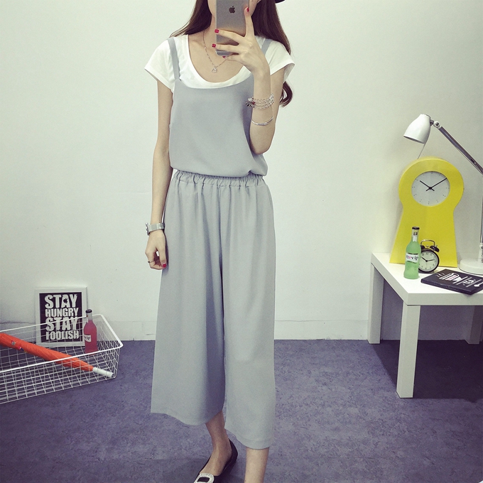 WT3682 Casual Top and Pant Grey (1 Set)