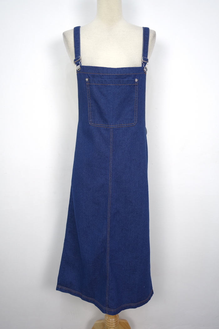 WD3696 Fashion Denim Dress Dark Blue