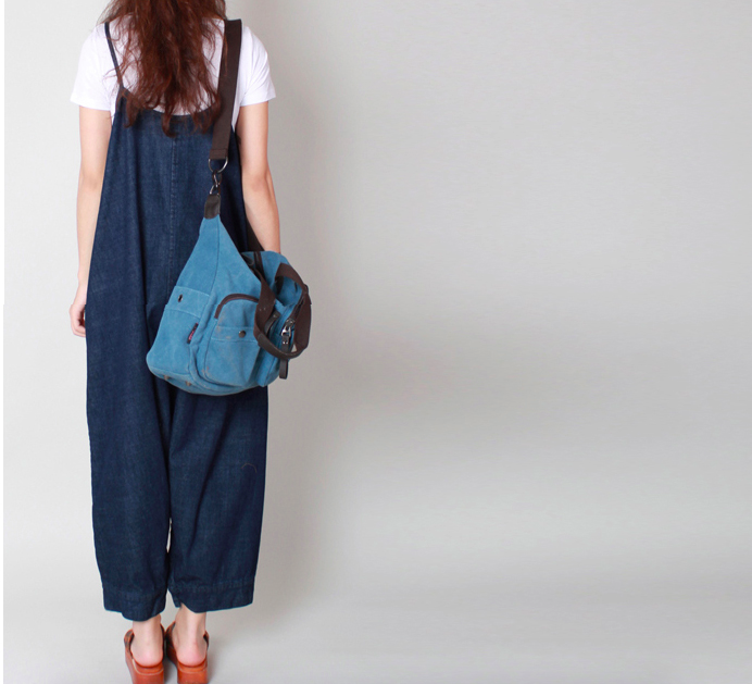 WP3697 Stylish Denim Jumpsuit Blue