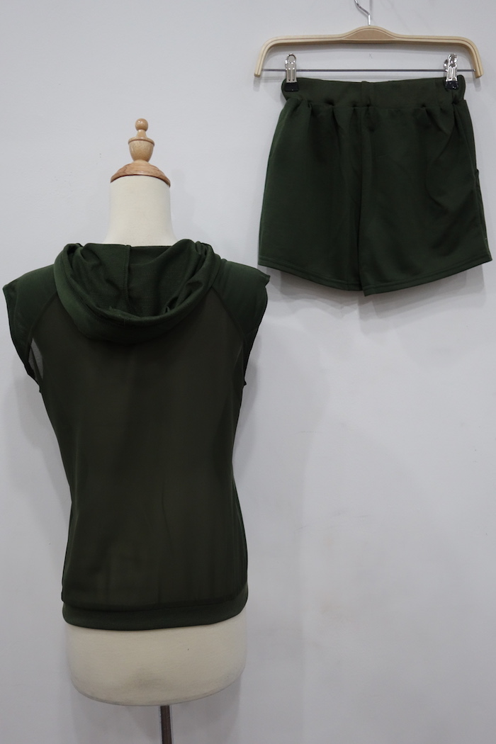 WT6991 Fashion Top and Pant Green (1 Set)