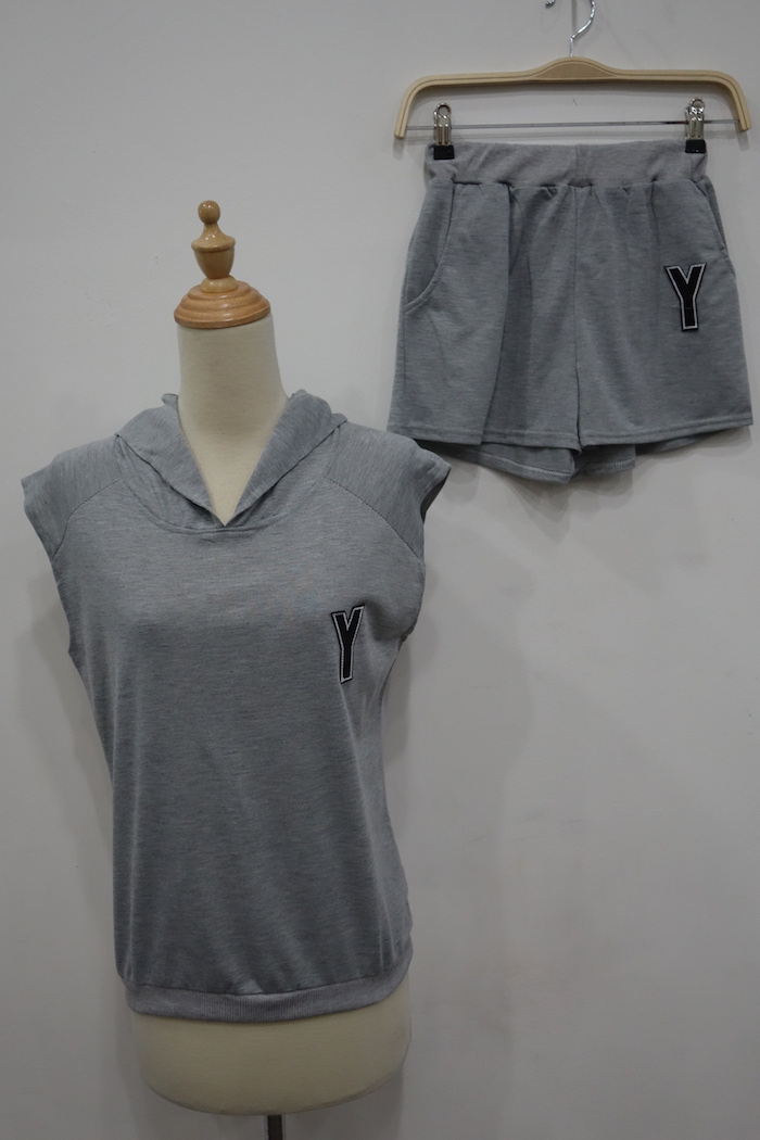 WT6991 Fashion Top and Pant Grey (1 Set)