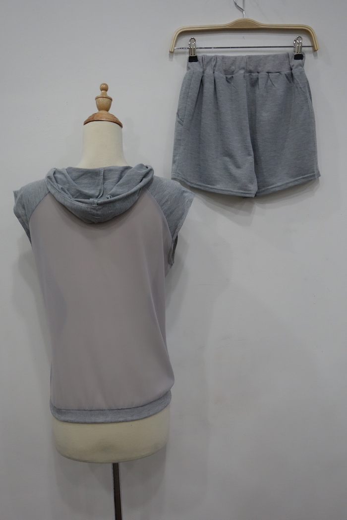 WT6991 Fashion Top and Pant Grey (1 Set)