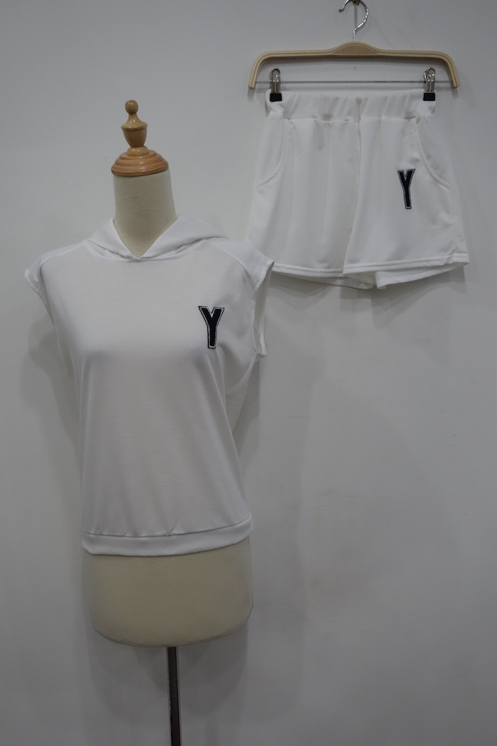 WT6991 Fashion Top and Pant White (1 Set)