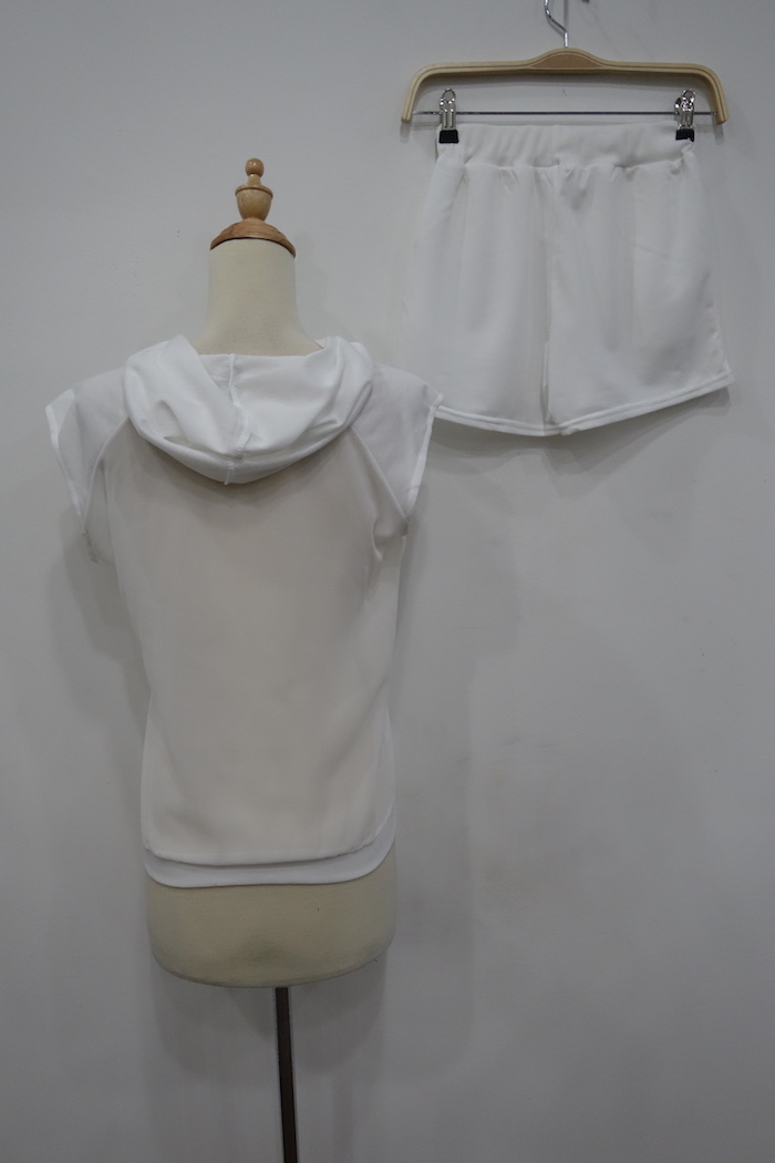 WT6991 Fashion Top and Pant White (1 Set)