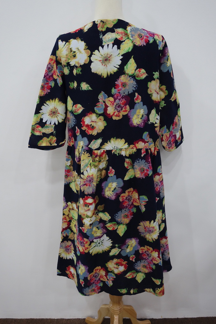 WD6994 Pretty Floral Dress Black