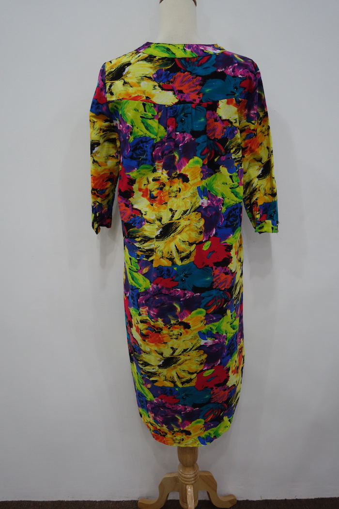 WD6995 Colourful Dress Yellow