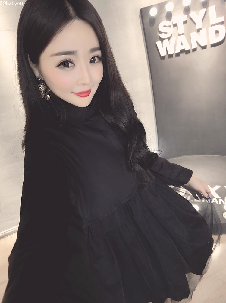 WD7015 Korea Lovely Dress Black