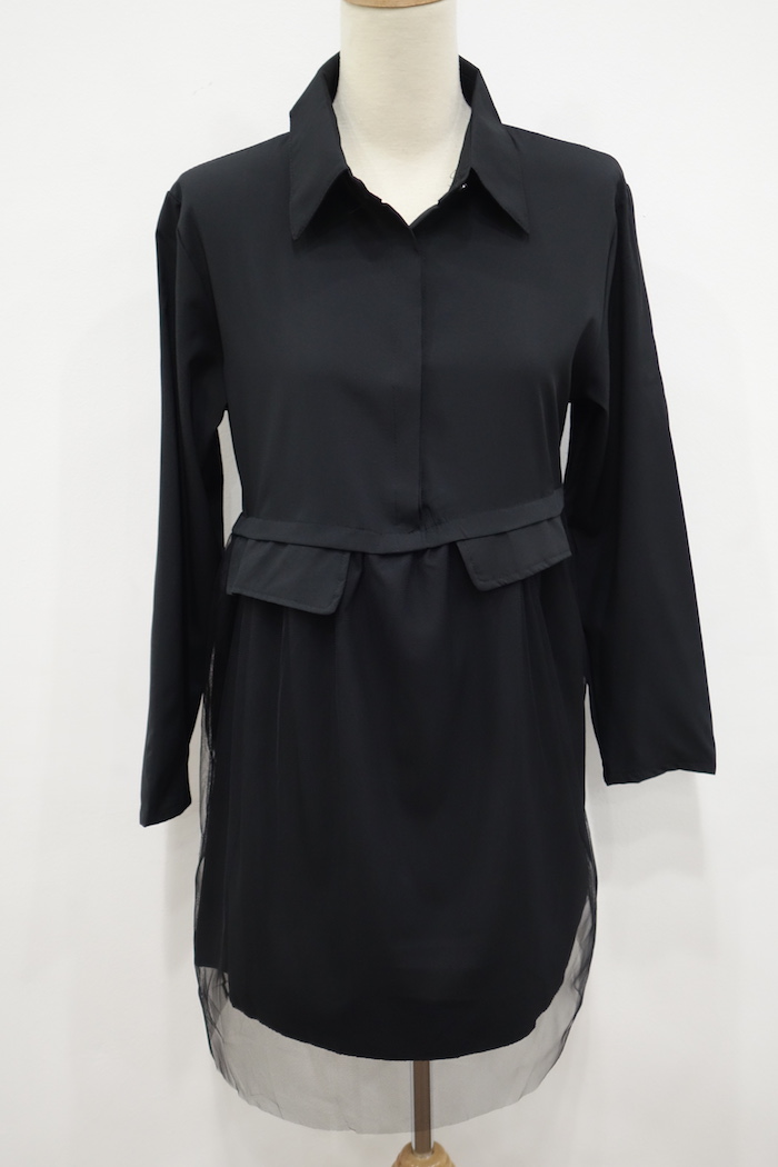 WD7015 Korea Lovely Dress Black