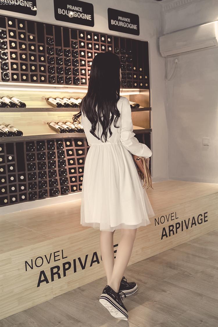 WD7015 Korea Lovely Dress White