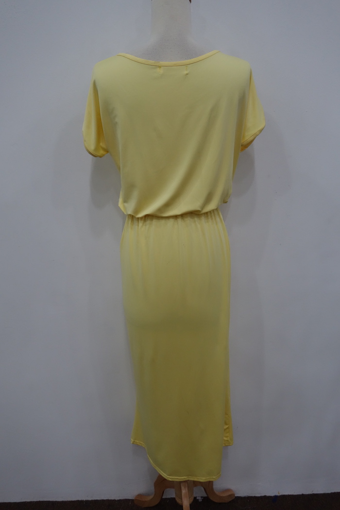 WD7032 Sexy Maxi Dress Yellow