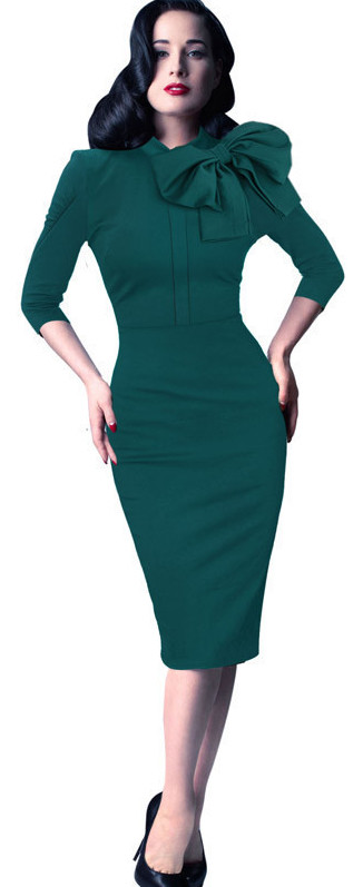 WD7039 Charming Dress Green