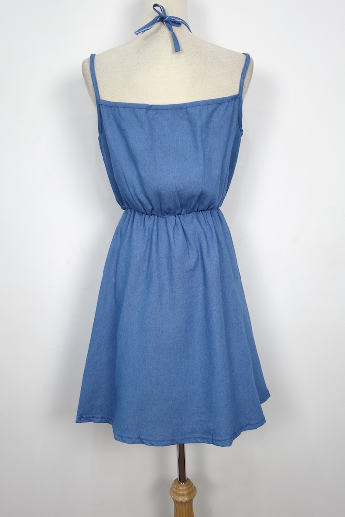 WD7046 Sweet Denim Dress Blue