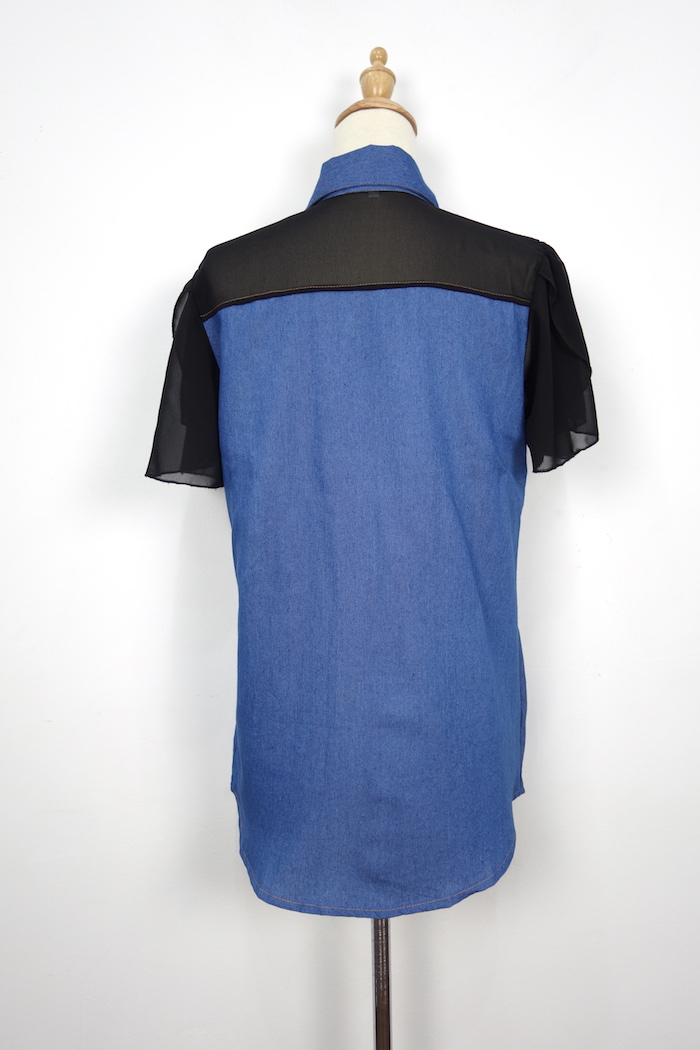 WT7056 Fashion Top Dark Blue