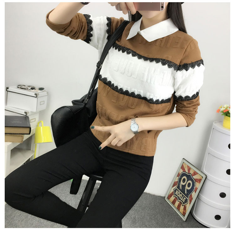 WT3710 Korea Stylish Top Brown