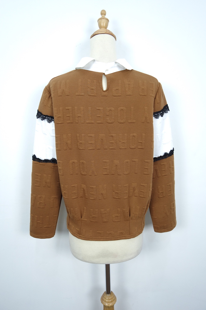 WT3710 Korea Stylish Top Brown