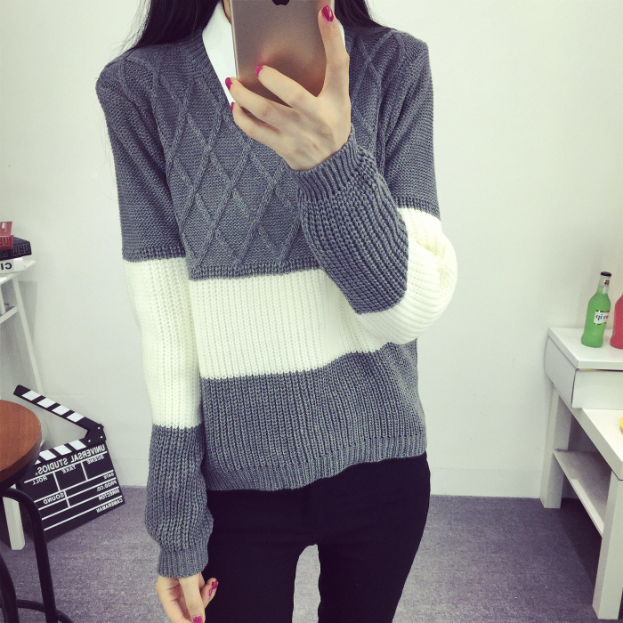 WT3718 Fashion Knit Top Grey