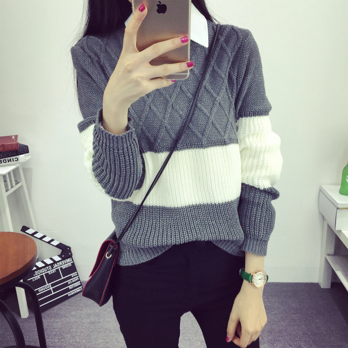 WT3718 Fashion Knit Top Grey