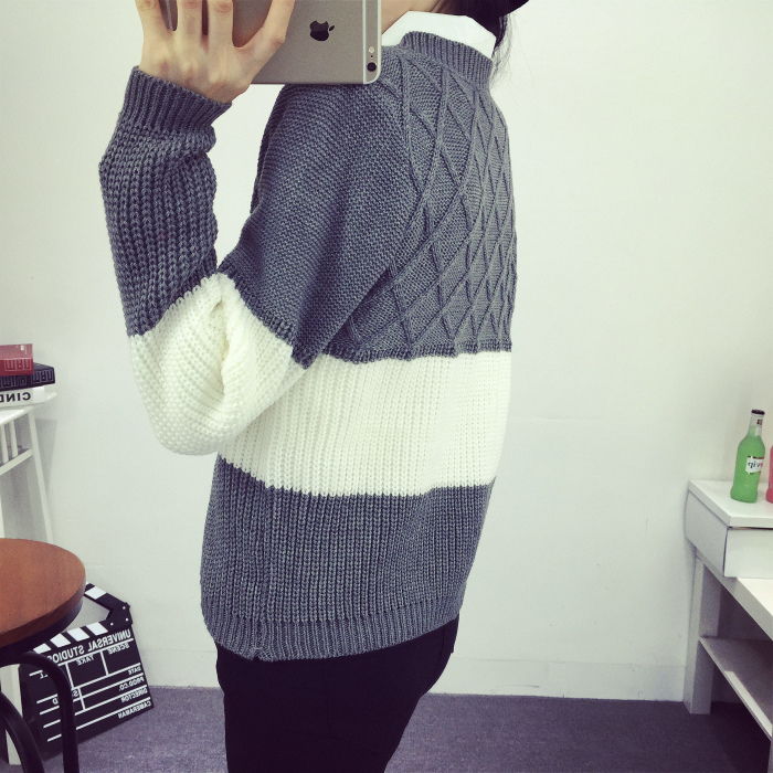 WT3718 Fashion Knit Top Grey