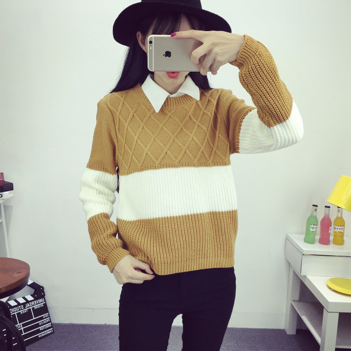 WT3718 Fashion Knit Top Khaki