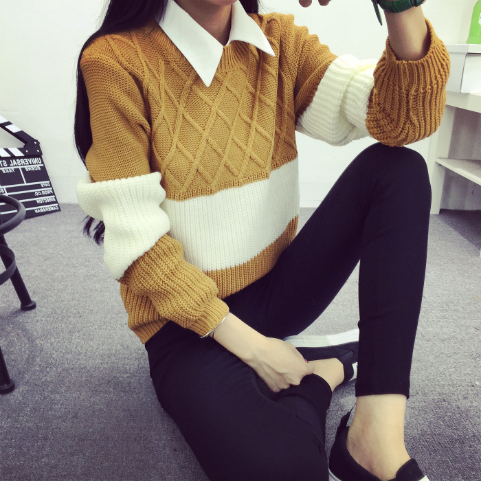 WT3718 Fashion Knit Top Khaki